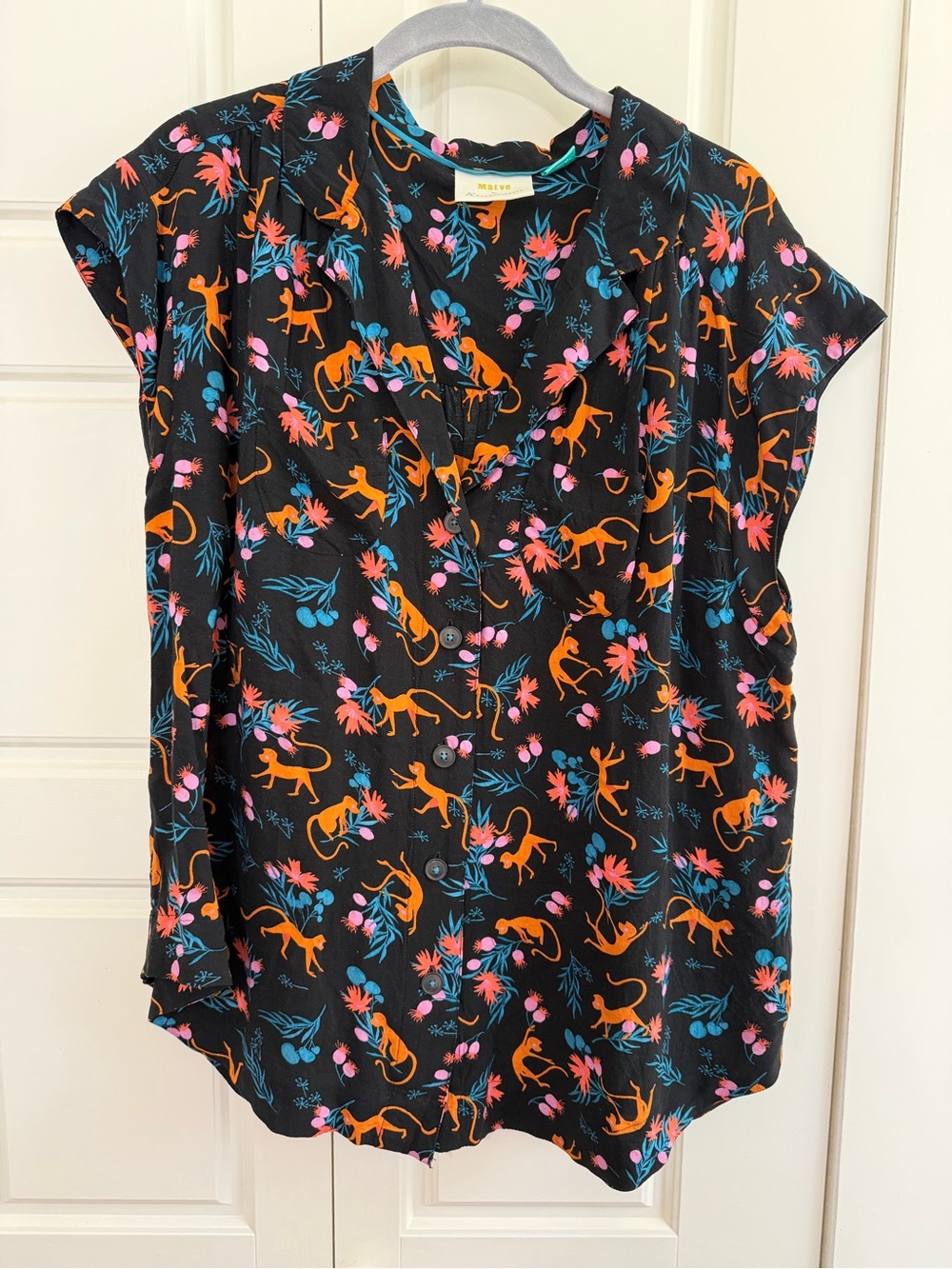 Jungle print surf shirt Maeve by Anthropologie